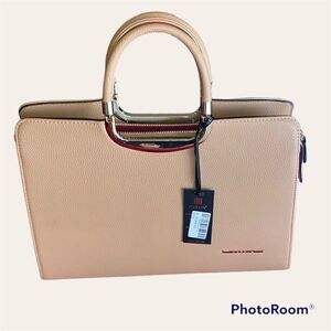 Dasien beige faux leather hand bag